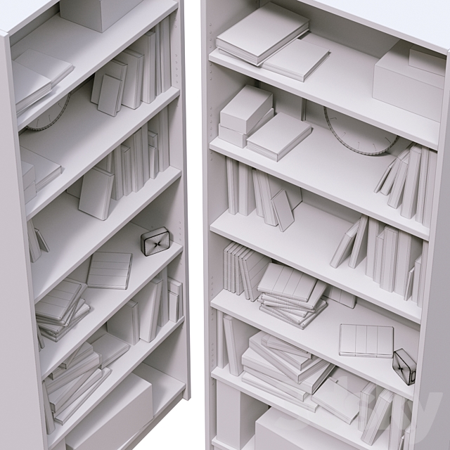 Shelving _ bookcase IKEA 3DS Max Model - thumbnail 4