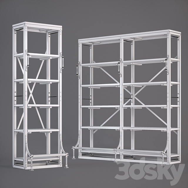 Shelving C5 _ 600 and C5 _ 1800 Arkhangelsk Loft Builder 3DS Max Model - thumbnail 2