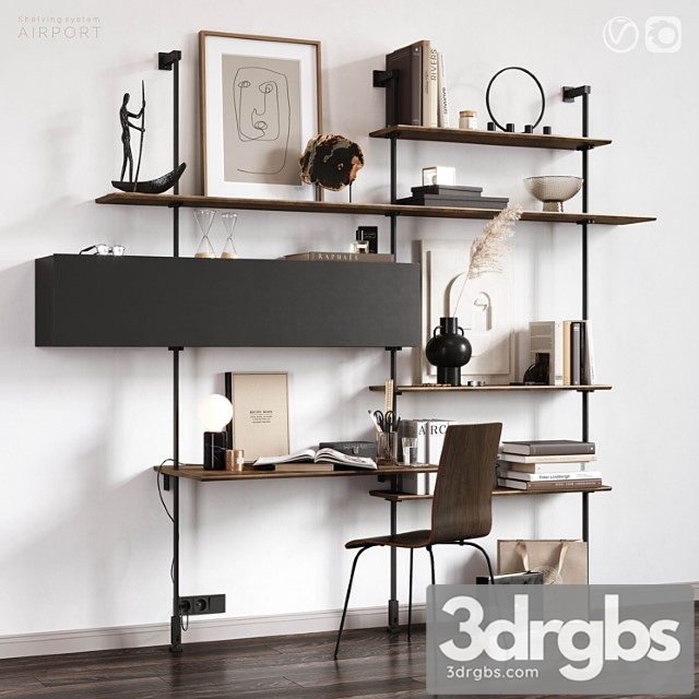 Shelving cattelan italia airport 2 3dsmax Download - thumbnail 1