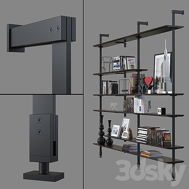 Shelving Cattelan italia Airport. 3ds Max - thumbnail 2