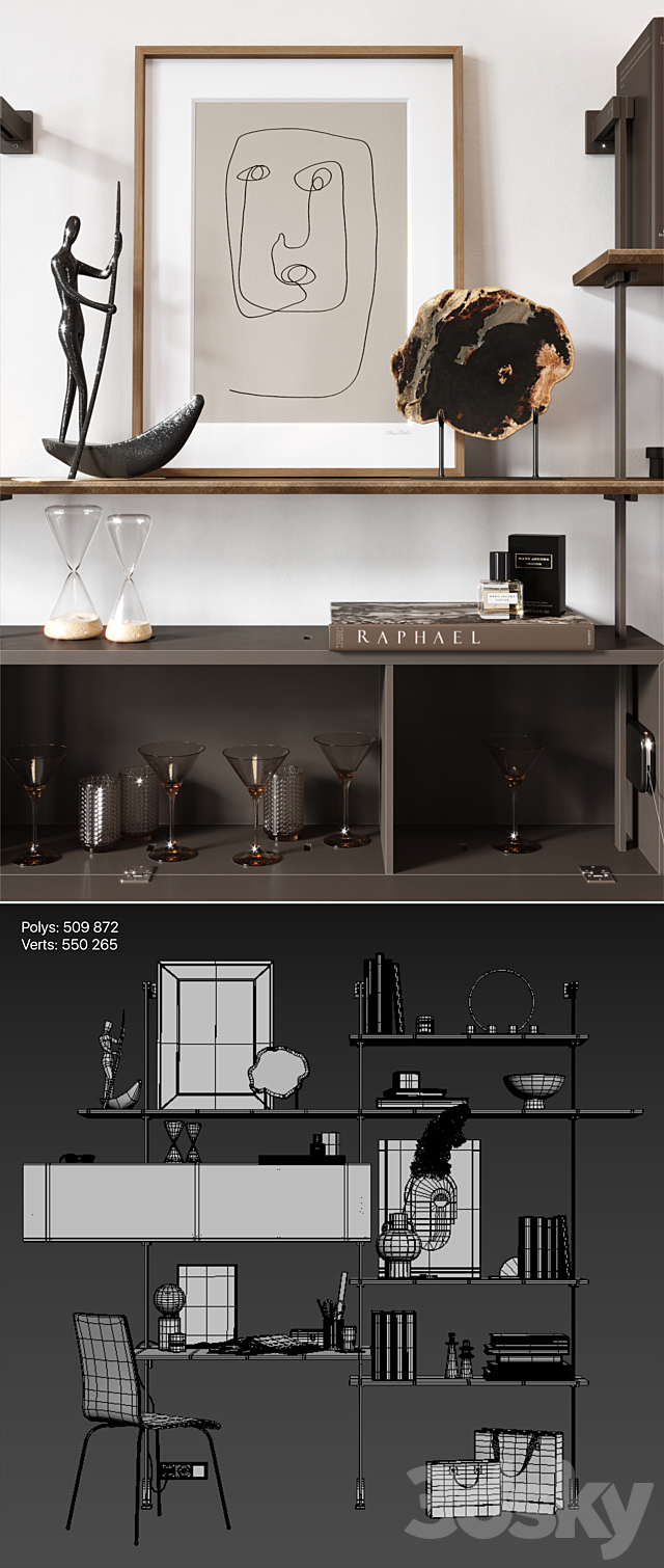 Shelving Cattelan Italia AIRPORT 3DSMax File - thumbnail 6