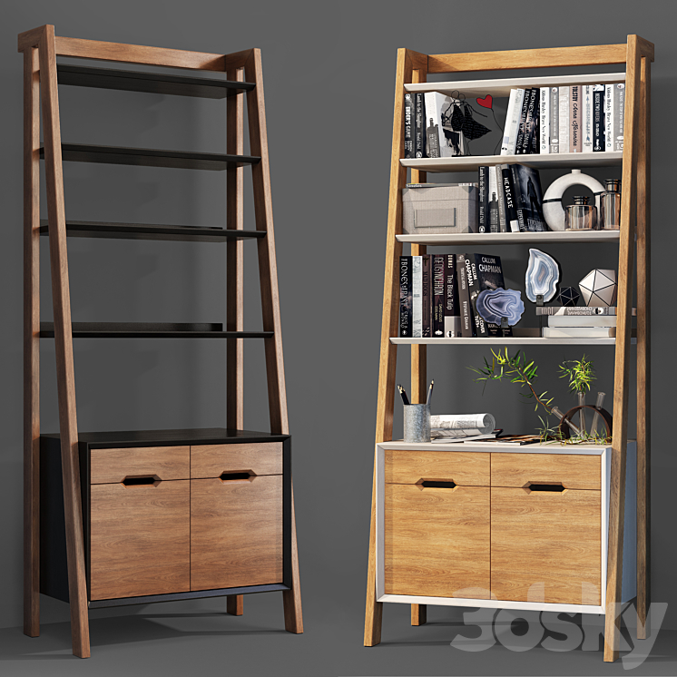 Shelving \/ cupboard Angle Krawell 3DS Max Model - thumbnail 1