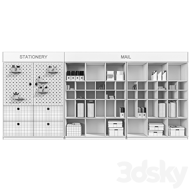 Shelving for office _ play _ nursery No. 2 3DSMax File - thumbnail 7