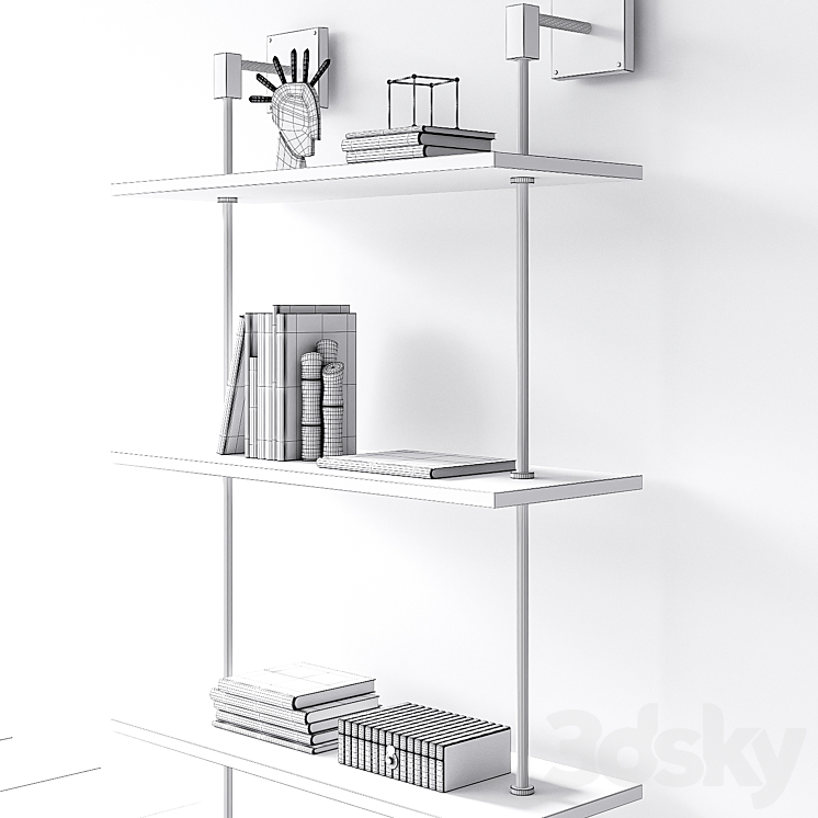 Shelving Marais 3 Tier by Paolo Moschino for Nicholas Haslam 3DS Max - thumbnail 2