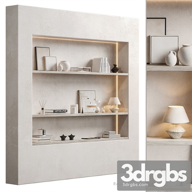 Shelving Ngsh With Decor Zara Home 3dsmax Download - thumbnail 1