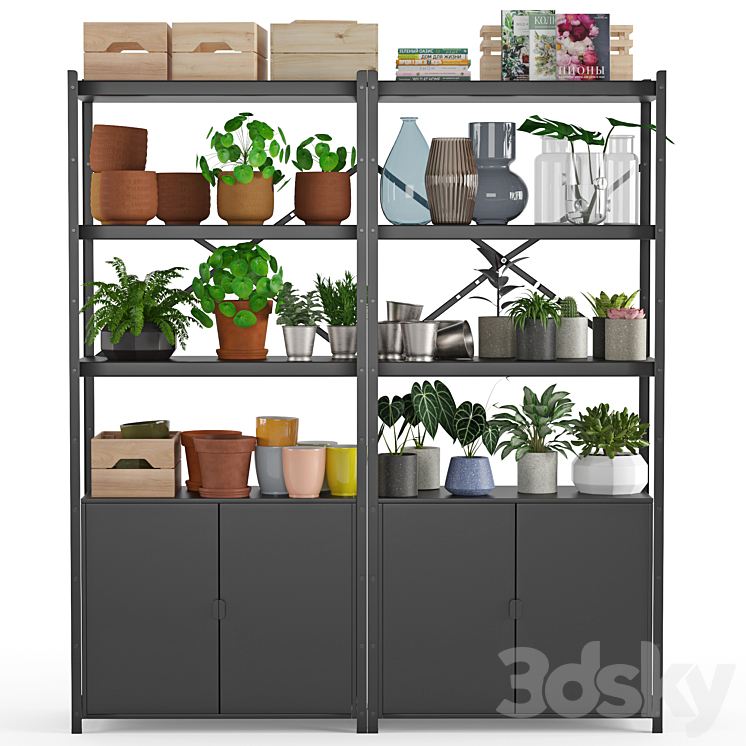 Shelving unit Bror 3DS Max - thumbnail 1