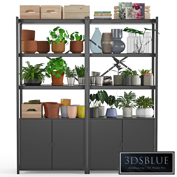 Shelving unit Bror 3DS Max - thumbnail 3