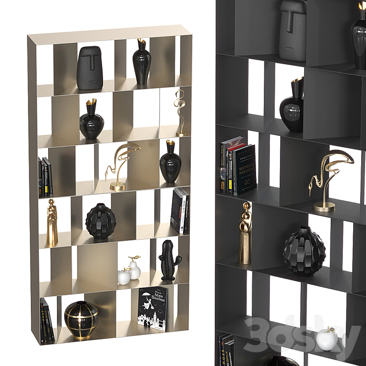 Shelving unit Cattelan italia Nautilus. (2 materials) 3DS Max Model - thumbnail 2