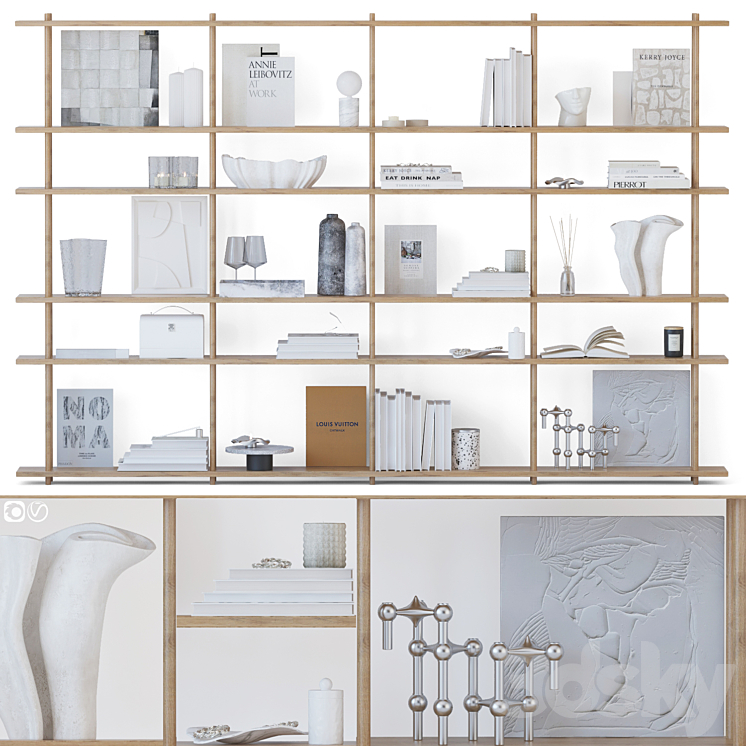 Shelving unit Fogia Bond 3DS Max Model - thumbnail 1