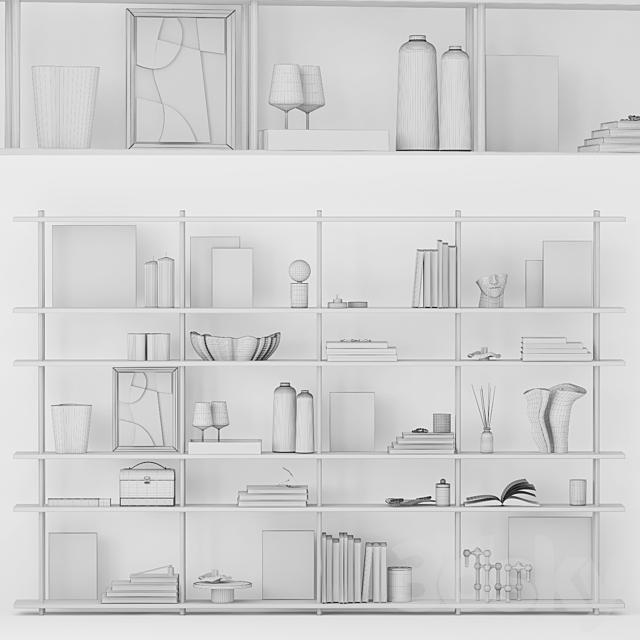 Shelving unit Fogia Bond 3DS Max Model - thumbnail 7