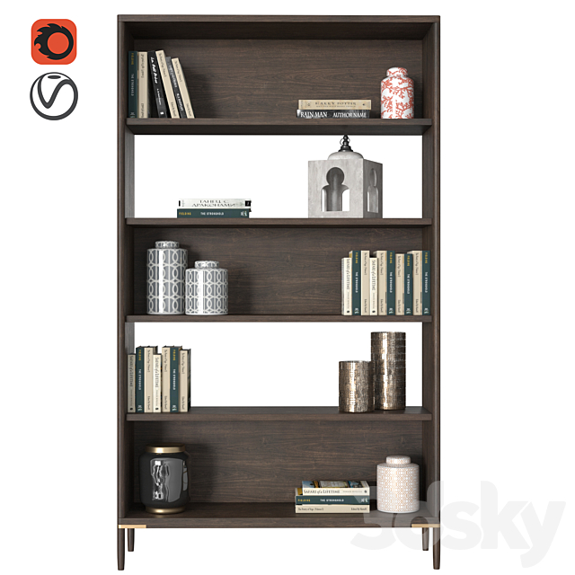 Shelving unit high Textures 3ds Max - thumbnail 1