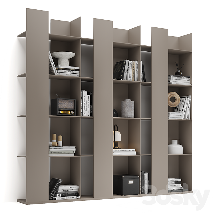 Shelving unit Lees 3DS Max Model - thumbnail 2