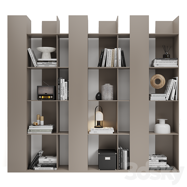 Shelving unit Lees 3DS Max Model - thumbnail 3