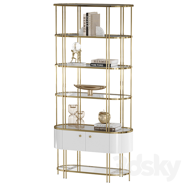 Shelving unit NEKKAR 3ds Max - thumbnail 2