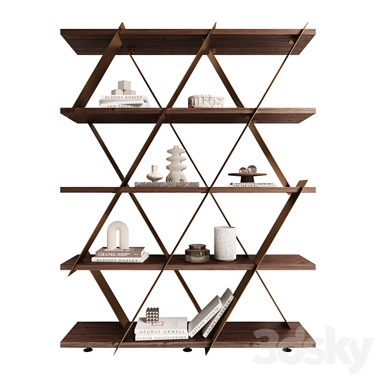 Shelving unit Tonin Casa Castle 3DS Max - thumbnail 1