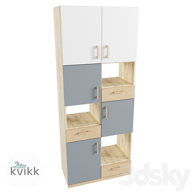 Shelving unit Vila 3DS Max Model - thumbnail 2