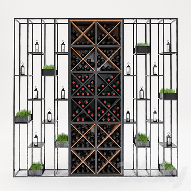 Shelving Wine Station 3DSMax File - thumbnail 1