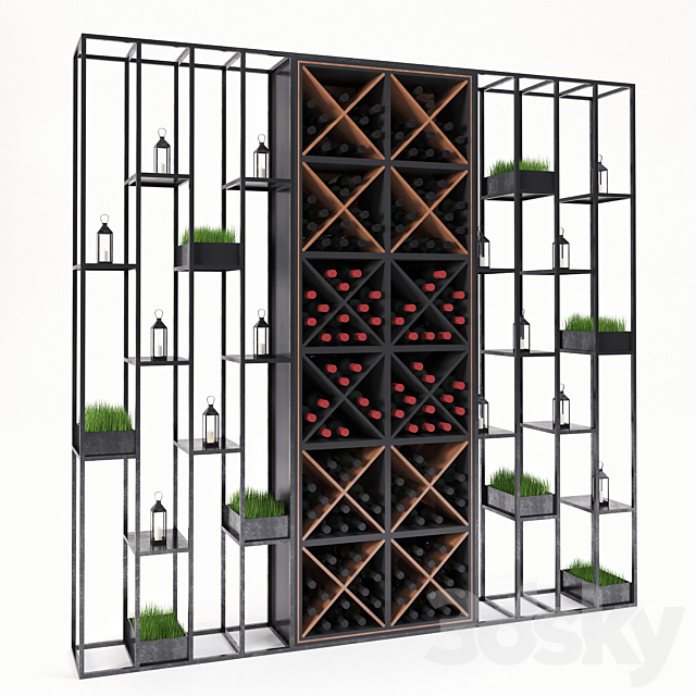 Shelving Wine Station 3DSMax File - thumbnail 2