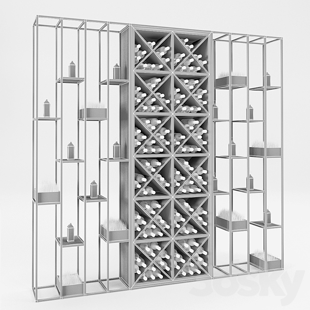 Shelving Wine Station 3DSMax File - thumbnail 3