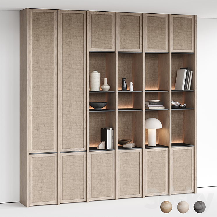 Shelving with decor 2 3DS Max Model - thumbnail 1