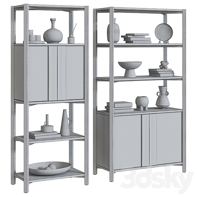 Vertex Shelving Crate&Barrel 3DSMax File - thumbnail 3