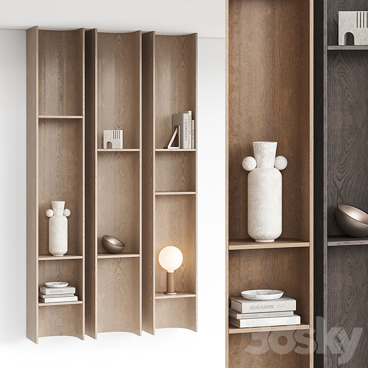 Vertical rack-shelf 3DS Max Model - thumbnail 1