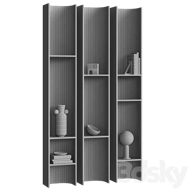 Vertical rack-shelf 3DS Max Model - thumbnail 4