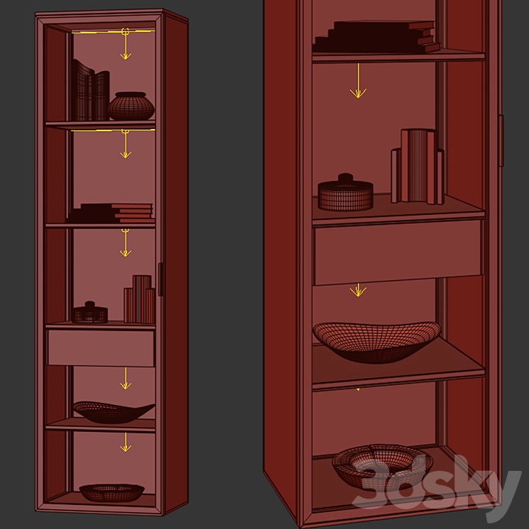 Wall cabinet Alambra Rimadesio 3DS Max - thumbnail 2