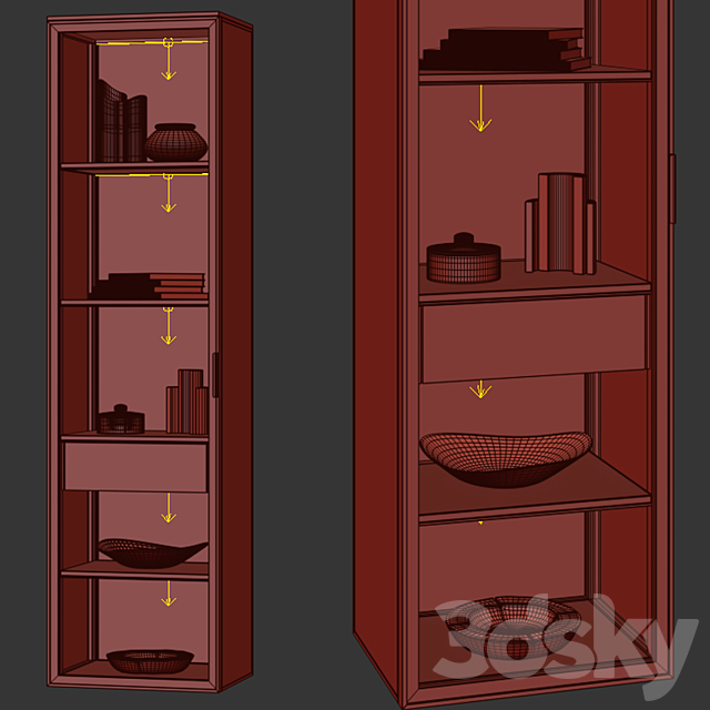 Wall cabinet Alambra Rimadesio 3DS Max Model - thumbnail 2