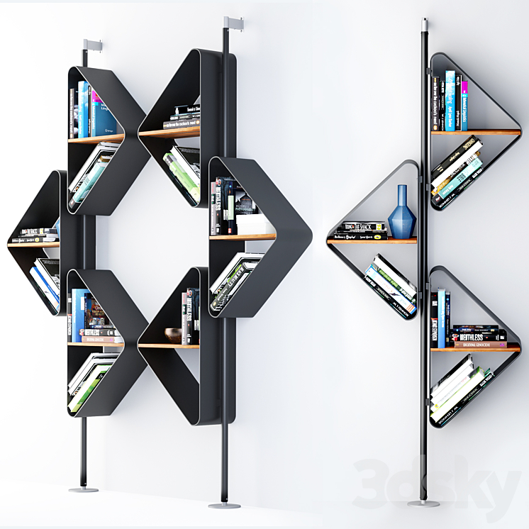 Wall- or ceiling-hanging bookcase from Cattelan 3DS Max - thumbnail 1