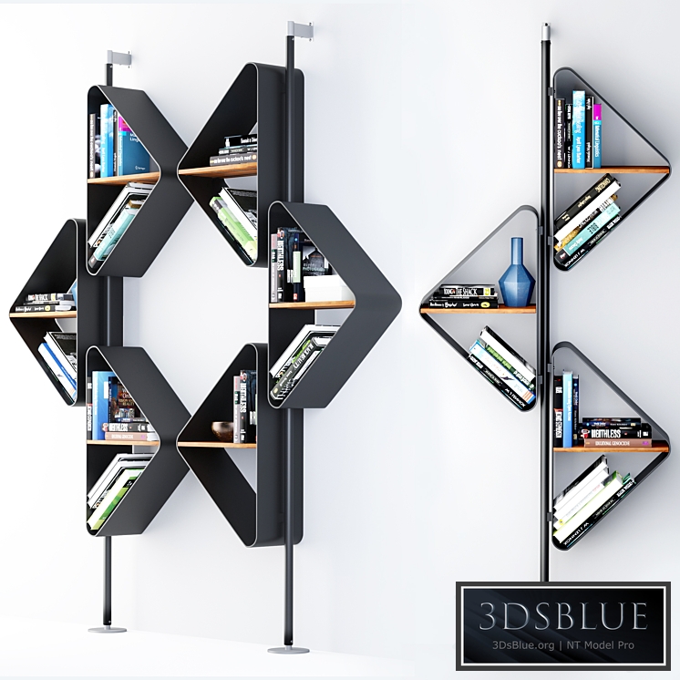 Wall- or ceiling-hanging bookcase from Cattelan 3DS Max - thumbnail 3