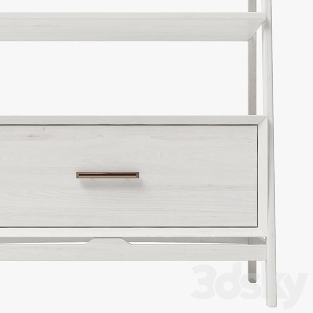 West Elm _ Mid-Century Bookshelf 3DS Max Model - thumbnail 3