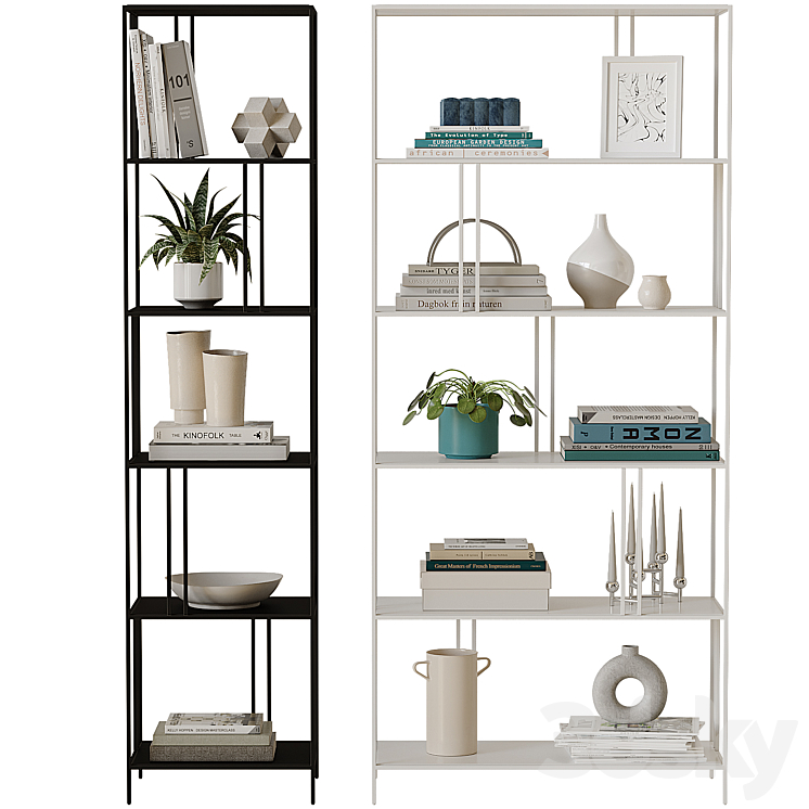 Westelm – Profile Bookcase 3DS Max Model - thumbnail 1