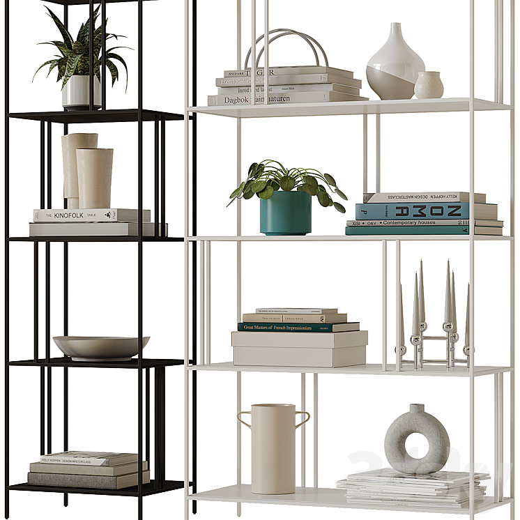 Westelm – Profile Bookcase 3DS Max Model - thumbnail 2