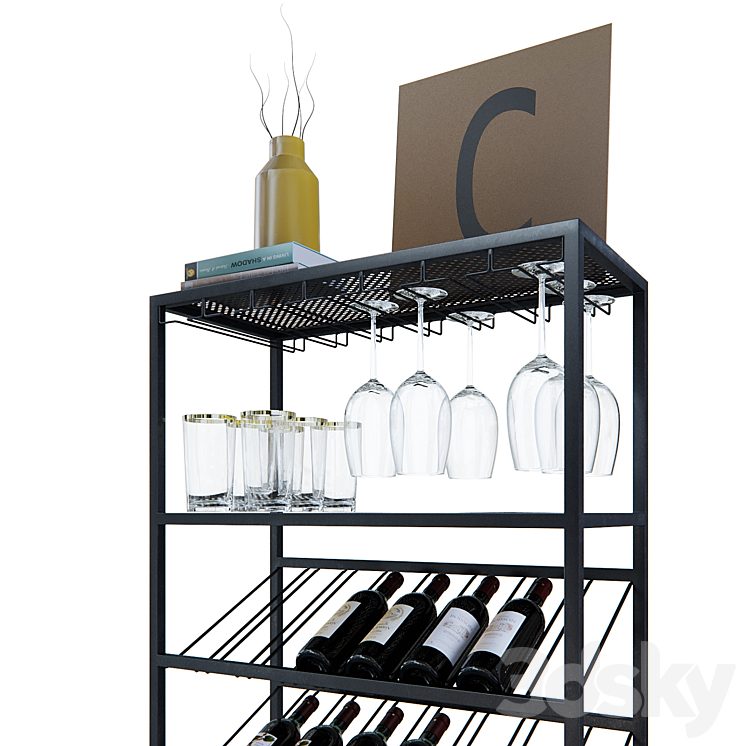 Zuiver Cantor Wine Rack 3DS Max - thumbnail 2