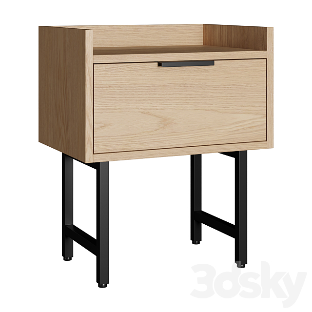 009 La Redoute headboard table and chest of drawers Volga 3DSMax File - thumbnail 3