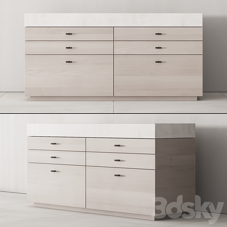 173 cabinet furniture 04 minimal wardrobe kit P02 island 3DS Max Model - thumbnail 1