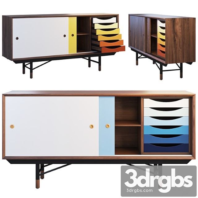 1955 Sideboard 3 Options 2 3dsmax Download - thumbnail 1