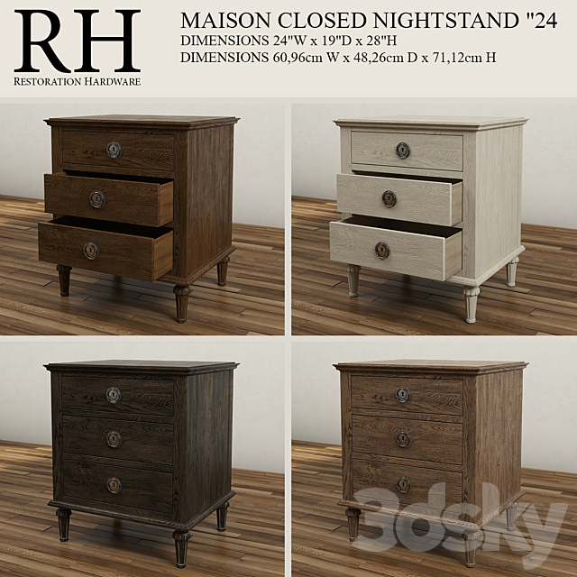 24 MAISON CLOSED NIGHTSTAND 3DSMax File - thumbnail 1