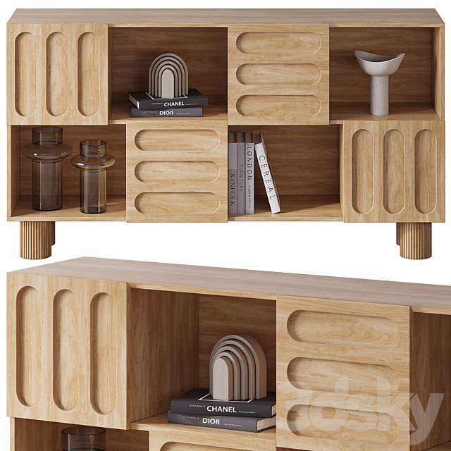 55 Bookcase Cannelo by La Redoute 3ds Max - thumbnail 2