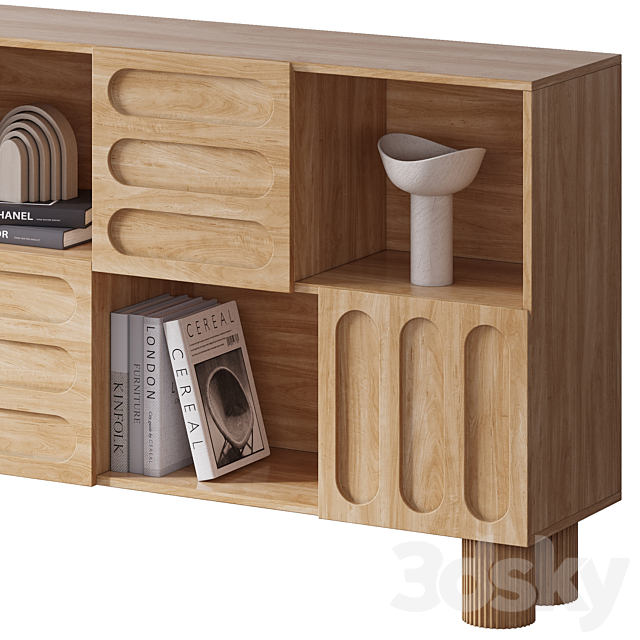 55 Bookcase Cannelo by La Redoute 3ds Max - thumbnail 3