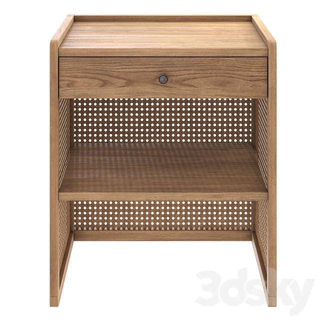 Abel bedside table by OKA 3ds Max - thumbnail 2