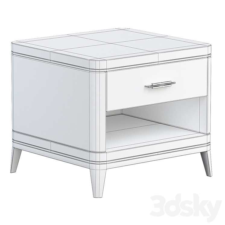 Agra Bedside Table Frato Interiors 3DS Max - thumbnail 2