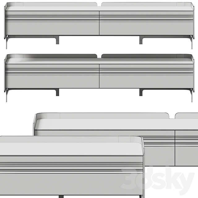 al2 Wood-oo 005 A Sideboards 3DSMax File - thumbnail 2