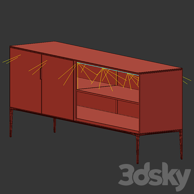 Alambra Case sideboard 2 Rimadesio 3DS Max Model - thumbnail 2