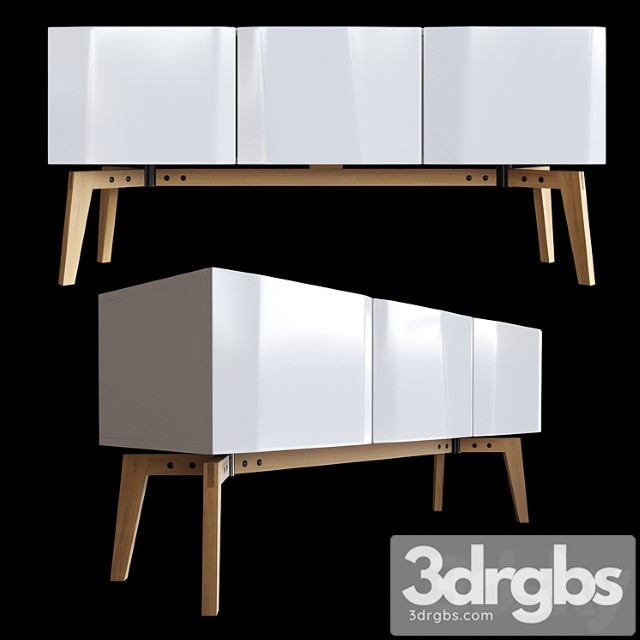 Alba credenza by cb2 2 3dsmax Download - thumbnail 1