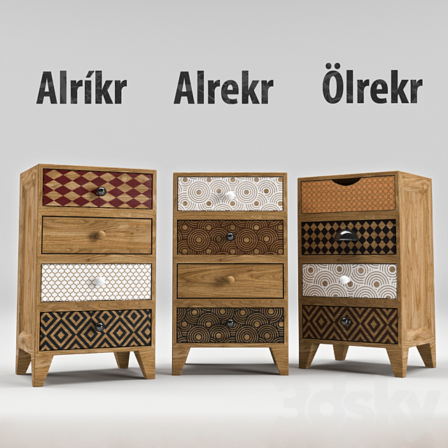 Alkerk Alrikr Olrekr tables in the Scandinavian style 3DSMax File - thumbnail 1