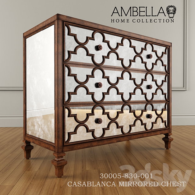 Ambella Home CASABLANCA MIRRORED CHEST 3DSMax File - thumbnail 1