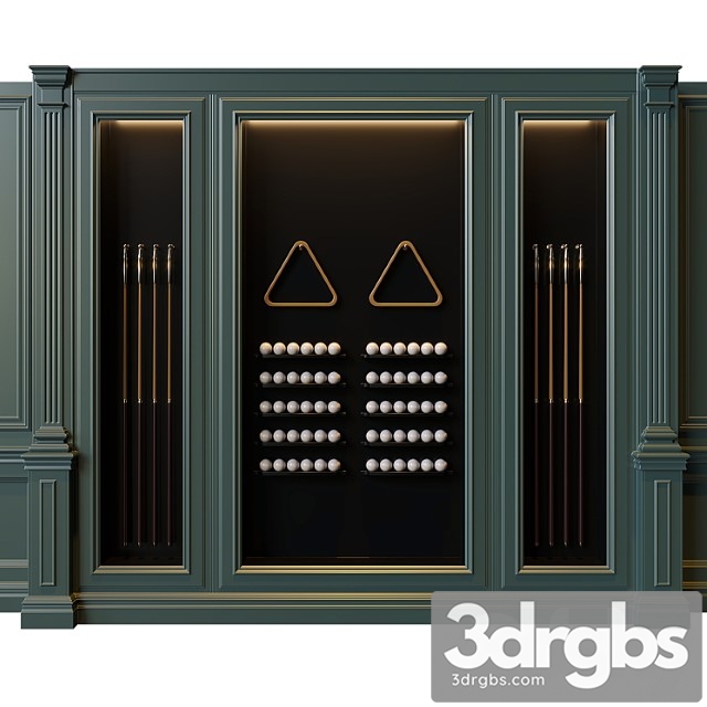 American Style Cabinet for Billiard Room 3dsmax Download - thumbnail 1