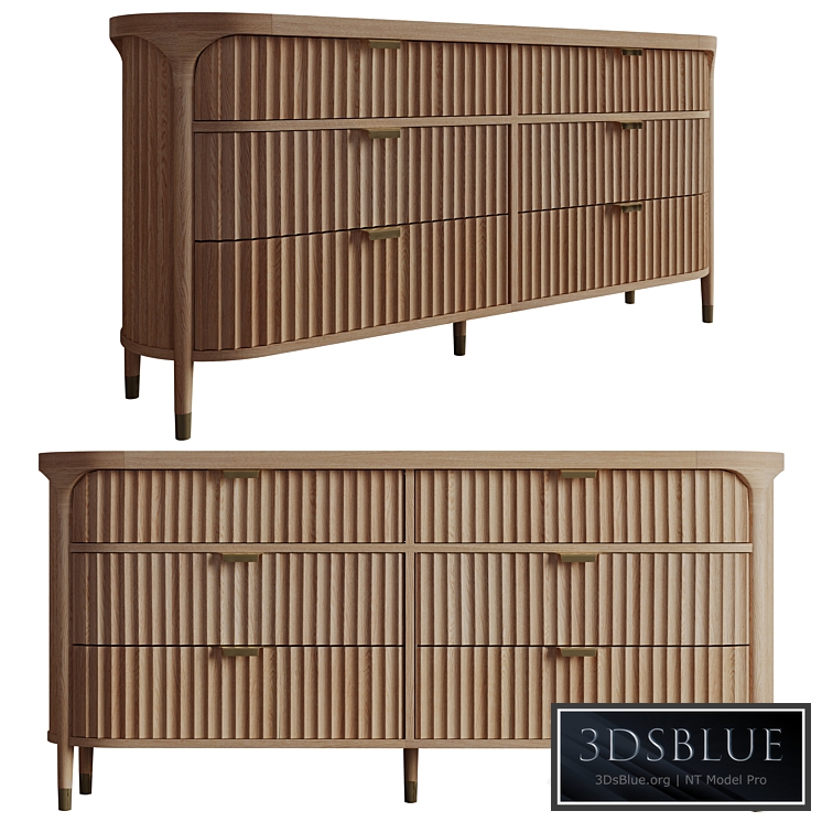 Anthropologie Isla Six-Drawer Dresser 3DS Max - thumbnail 3